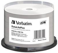 DVD-R Verbatim 4,7GB 50pcs Spin Wide printable no-ID 16x