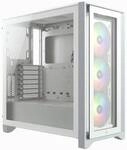 CORSAIR Geh Midi iCUE 4000X RGB (Tempered Glass) White