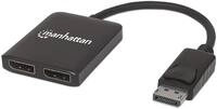 MANHATTAN Splitter 2-Port Display-Port mit MST 4K@30HZ