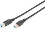 DIGITUS USB 3.0 Anschlusskabel Typ A -B St/St 1,8m, sw Polybeutel