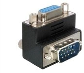 DELOCK VGA Adapter D-Sub15 -> D-Sub15 St/Bu 90&deg; recht