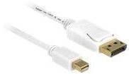 DELOCK Displayport Kabel mini DP -> DP St/St 2.00m wei&szlig; 4K