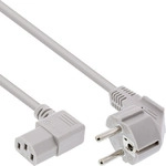 InLine&reg; Netzkabel, Schutzkontakt gew. auf Kaltger&auml;test. C13 rechts gew. gr.1,8m