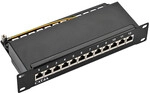 Patchpannel 10"" 12 Port Cat6A STP black LogiLink