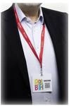 DURABLE VISITOR BADGE Namesschilder mit EURO-Lochung 100Stk