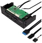 Logilink USB HUB 3.0 mit 6-fach Kartenleser schwarz