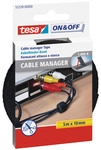 tesa On & Off Klettkabelbinder, 5m x 10mm, schwarz