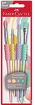 FABER-CASTELL Pinsel 4er Set Pastell Softgriffst&uuml;ck BK