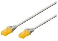 DIGITUS Patchkabel RJ45 U/UTP Cat6A 3.00m grau m. Hebelschu Polybeutel