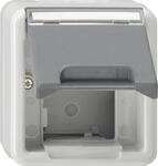 GIRA 026230 Geh&auml;use Klappdeckel+BSF Einsch&uuml;be Komm.technik WG AP IP44 Grau