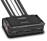 Lindy 42340 Tastatur/Video/Maus (KVM)-Switch Schwarz