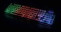 MANHATTAN Ultraflache USB-Gaming-Tastatur mit LEDs