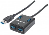 MANHATTAN USB-HUB 4-Port USB 3.0 schwarz