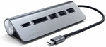 Satechi Type-C Aluminum USB Hub & Card Reader, Space Grau, ST-TCHCRM