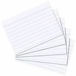 Herlitz Karteikarte A7 liniert wei&szlig; 100er Packung