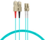 Duplex Patchkabel LC-SC OM3, 0,5m LSZH 2mm aqua