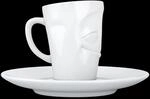 FIFTYEIGHT Espresso Mug mit Henkel 80ml - Vergn&uuml;gt wei&szlig;