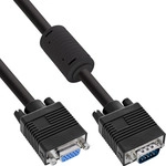 InLine&reg; S-VGA Verl&auml;ngerung, 15pol HD Stecker / Buchse, schwarz, 0,5m