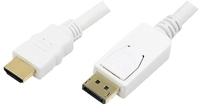 Logilink Display Port to HDMI cable, white, 2m