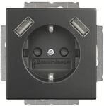 BJ Schuko/USB Steckdose 20 EUCB2USB-885 future linear USB-Ladestation schwarz