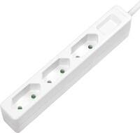 Logilink Steckdosenleiste 3-fach, 1,5m Eurostecker, wei&szlig;