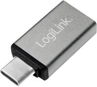 Logilink USB 3.2 Gen1 Type-C Adapter, C/M zu USB-A/F, silber