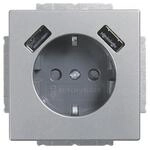 BJ Schuko/USB Steckdose 20 EUCB2USB-866 pur USB-Ladestation edelst
