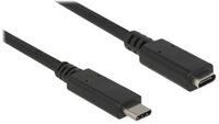DELOCK Verl&auml;ngerungskab. USB/C St > Bu SuperSpeed 1.0m schw