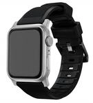 Nomad Rugged Strap Black Connectoor Silver 42/44/45/49mm
