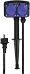 Logilink Outlet Strip, 2 safety sockets, w/ground spike, 2m cable