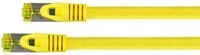 Python Patchkabel m. Cat.7 Rohkabel Nylongefl. gelb 0,5m