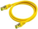 Python Patchkabel m. Cat.7 Rohkabel Nylongefl. gelb 7,5m