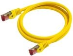 Python Cat.6 Patchkabel mit Nylongeflecht gelb 7,5m