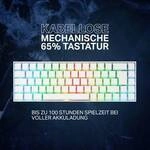 Deltaco Gaming Tastatur WK95R wireless, RGB, wei&szlig;