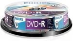 1x10 Philips DVD-R 4,7GB 16x SP
