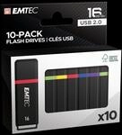 Emtec USB2.0 K100 16GB P10 10-pack color box retail