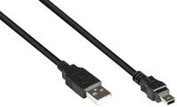 Good Connections USB2.0 Kabel A-Mini B5pol. schw. 0,15m
