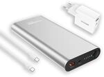 RealPower Powerbank PB-20000PD Pro Set silber 20.000mAh
