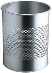 DURABLE Papierkorb Metall rund 15L Perforation 165mm silber