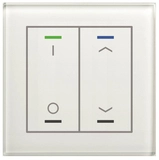 MDT Glastaster II Light 2-fach RGBW mit Temperatursensor Wei&szlig; Schalten_Jalousie