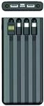 2GO Powerbank Solar 10000mAh mit LED Taschenlampe schwarz