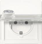 GIRA 456966 SCHUKO-Steckdose Klappdeckel Schloss gleich+BSF TX_44 Reinwei&szlig;
