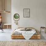 Futonbett aus Bambus f&uuml;r 160x200 Matratzen Schlafzimmer Bett 2 Personen