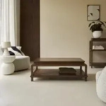 Rechteckiger Couchtisch aus Akazienholz 115 Achille