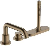 Hansgrohe 3-Loch Wannenrandmischer Tecturis S mit sBox, brushed bronze, 73447140