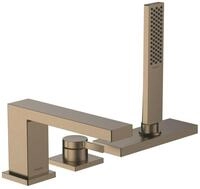 Hansgrohe 3-Loch Wannenrandmischer Tecturis E mit sBox, brushed bronze, 73443140