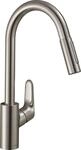 Hansgrohe Sp&uuml;ltischmischer 240 Focus M41 Eco Ausziehbrause 2jet edelstahl-optik,