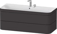 Duravit Happy D.2 Plus c-bonded Set wandh&auml;ngend Graphit 1175x490x480 mm -