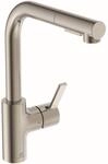 Ideal Standard K&uuml;chenarmatur Gusto Ausladung 235mm L-Auslauf 2F-Brause Silver Storm,