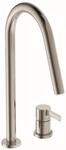 Ideal Standard 2-Loch-K&uuml;chenarmatur Gusto Ausladung 240mm 2F-Brause Silver Storm,